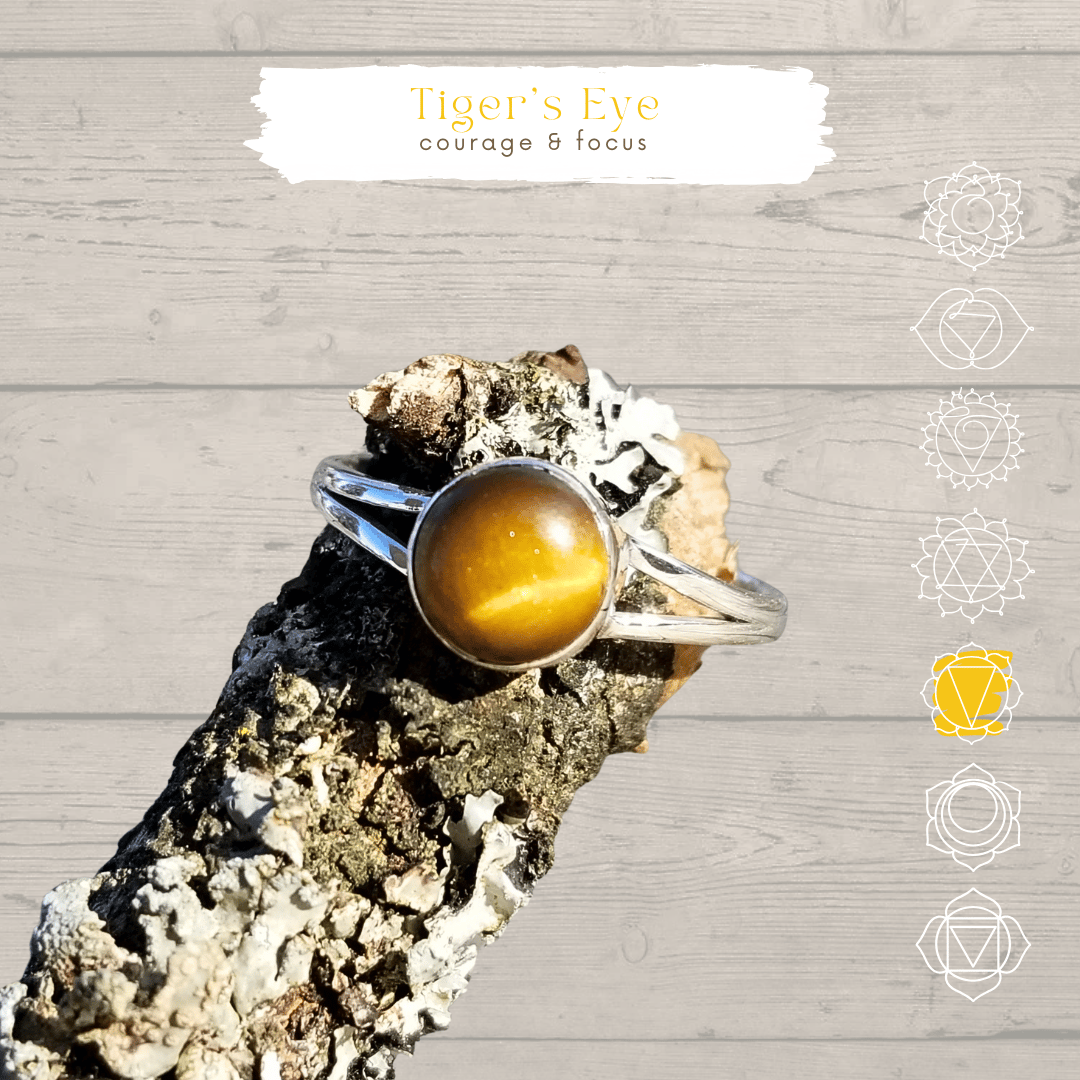 Image of Petite Tigre - Tiger's Eye Ring in Sterling Silver