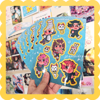 Image 1 of [preorder] dandadan ✨ waterproof vinyl sticker sheet