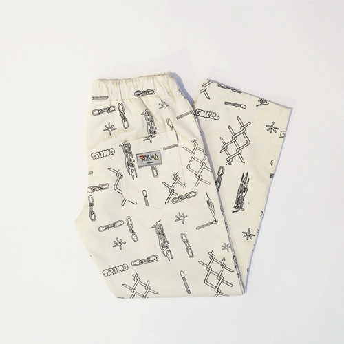 PANTALON CHINO UNISEXE - FENCE - CREME