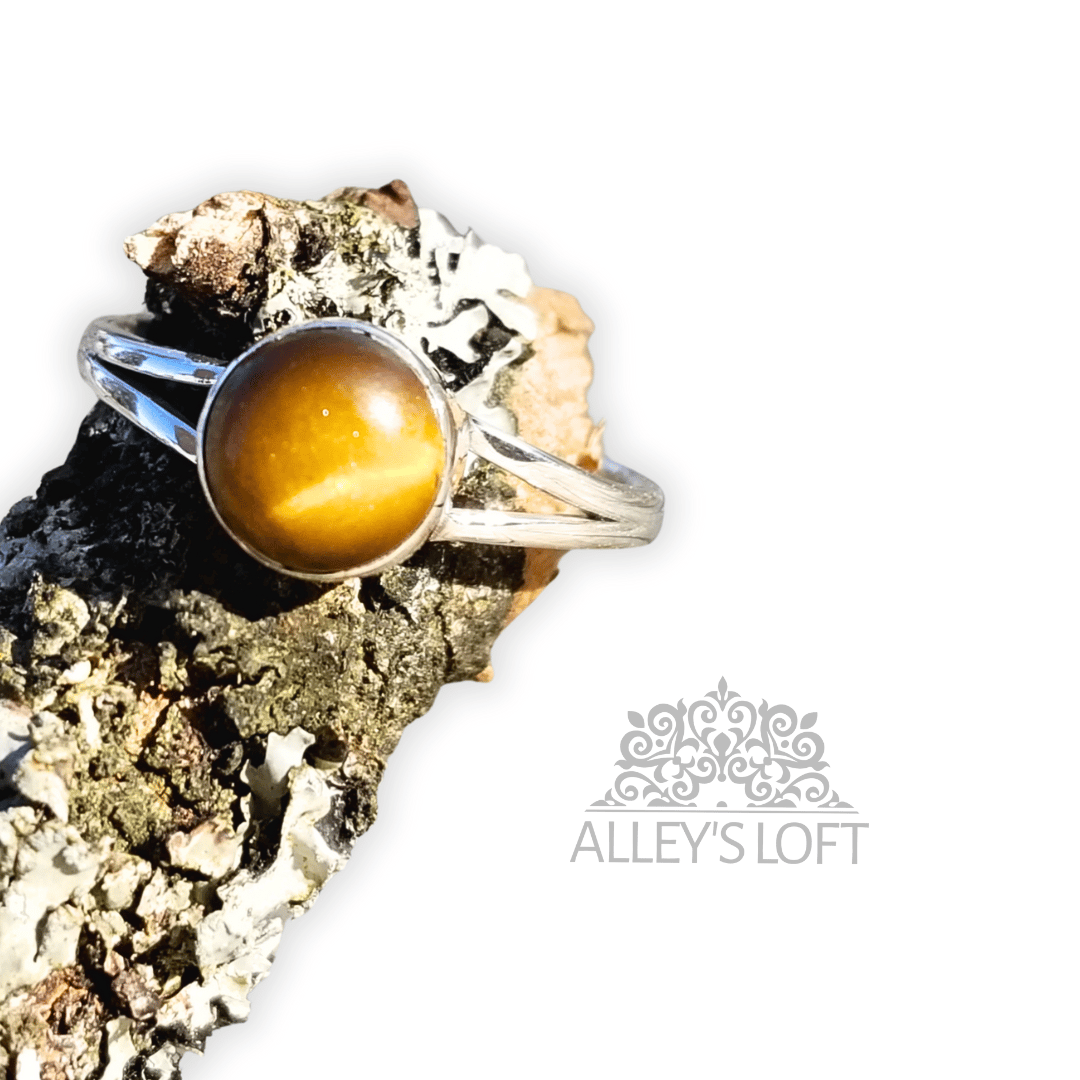 Image of Petite Tigre - Tiger's Eye Ring in Sterling Silver 