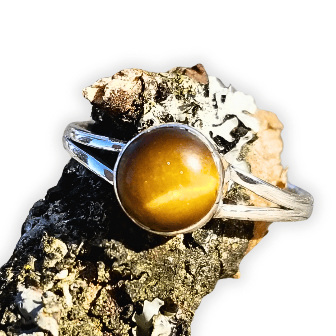 Image of Petite Tigre - Tiger's Eye Ring in Sterling Silver