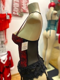 Image 2 of Red and Black Corset
