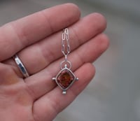Image 3 of dainty fire opal atlas necklace 