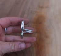 Image 6 of double turquoise statement ring (6.75)