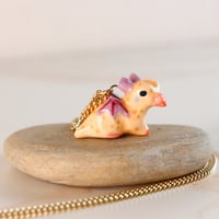 Image 1 of Purple Winged Dragon Necklace