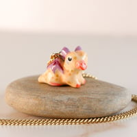 Image 2 of Purple Winged Dragon Necklace