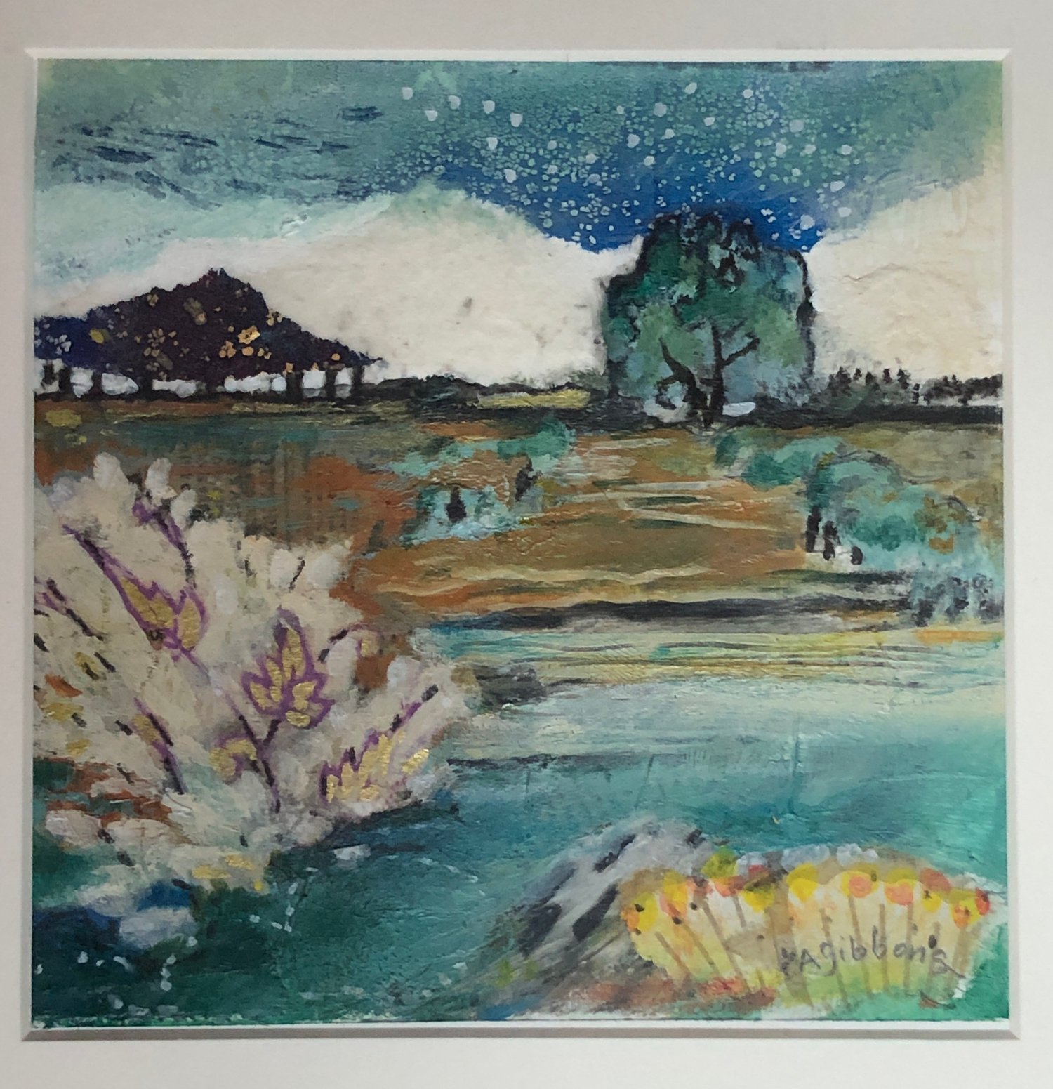Image of MIXED MEDIA ART by Patti Gibbons THE STARS NEVER SLEEP