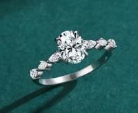 Image 2 of Elegant Zircon Eternity Ring – 925 Sterling Silver