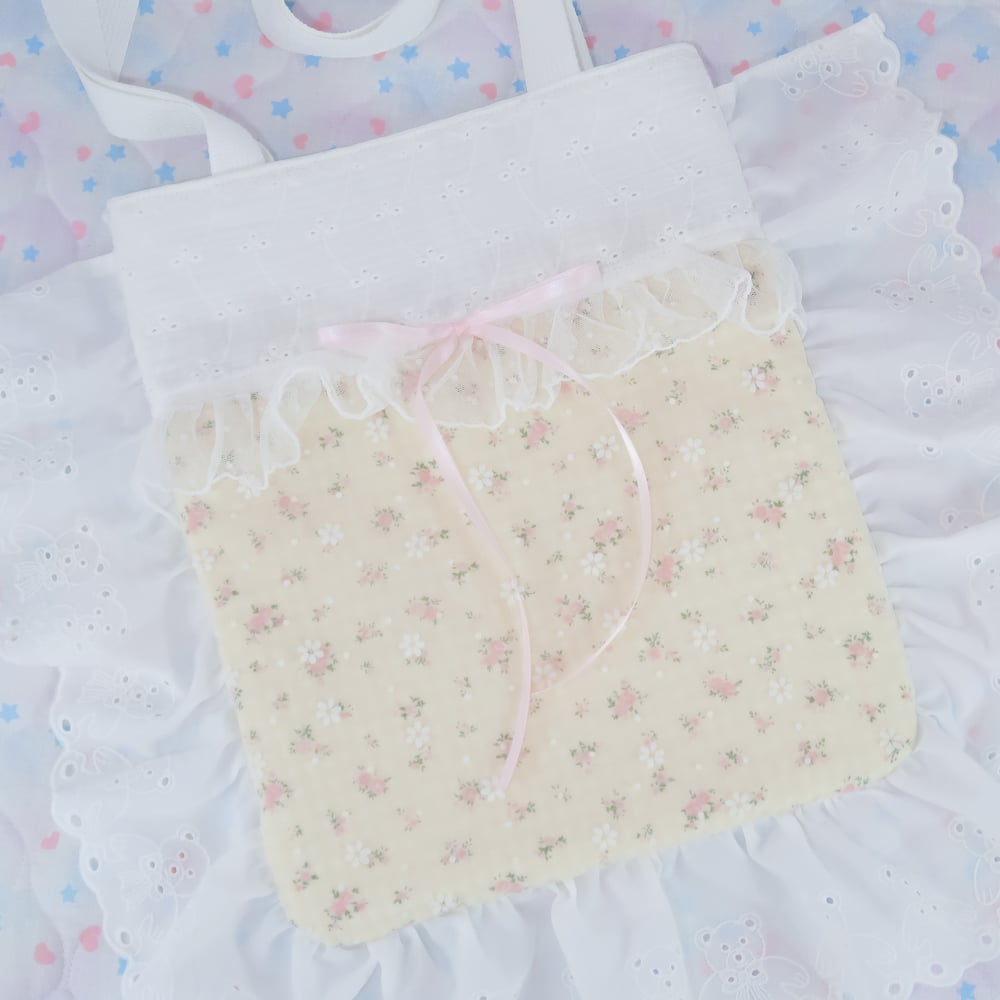 Floral Teddy Tote Bag