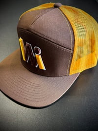 Image 1 of Wi  Brown / Yellow Mesh  Hat 
