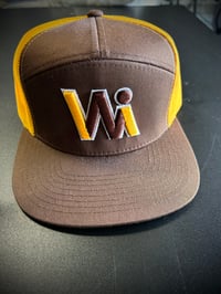 Image 3 of Wi  Brown / Yellow Mesh  Hat 