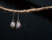 Image 1 of snow white fire opal earrings 