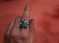 Image 1 of wide-band turquoise atlas ring (8)