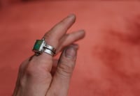 Image 2 of wide-band turquoise atlas ring (8)