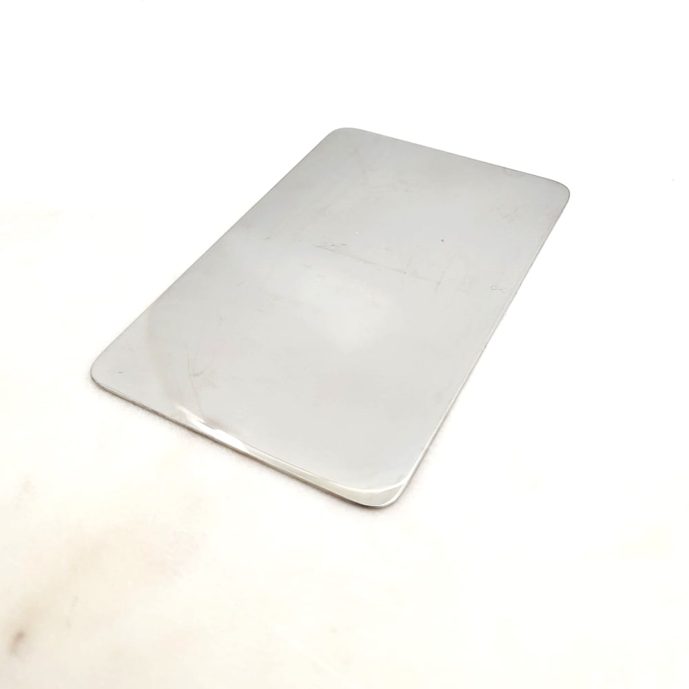 Image of Laser Engravable Wallet Insert Metal Blank - Steel Silver Color