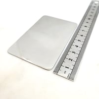 Image 3 of Laser Engravable Wallet Insert Metal Blank - Steel Silver Color