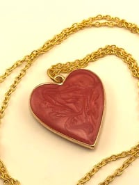 Image 1 of Rosy Red Heart Necklace
