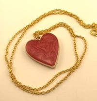 Image 2 of Rosy Red Heart Necklace