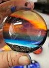 Sunset Finger-painted crystal 