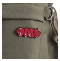 Image 2 of MF DOOM logo enamel pin 