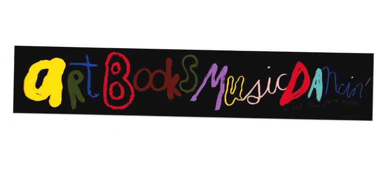 Image of Art Books Music Dancin' [sticker]