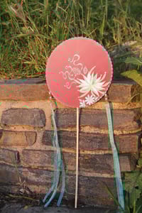 Image 3 of Museum Co-branded Chinese Traditional Handmade Silk Woven Fan - Lotus