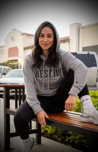 Image 3 of Gray crop-top-hoodie