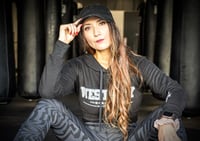 Image 1 of Black Crop Top Hoodie