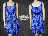 Medium Blue Agate Reverse Dyed Skater Dress