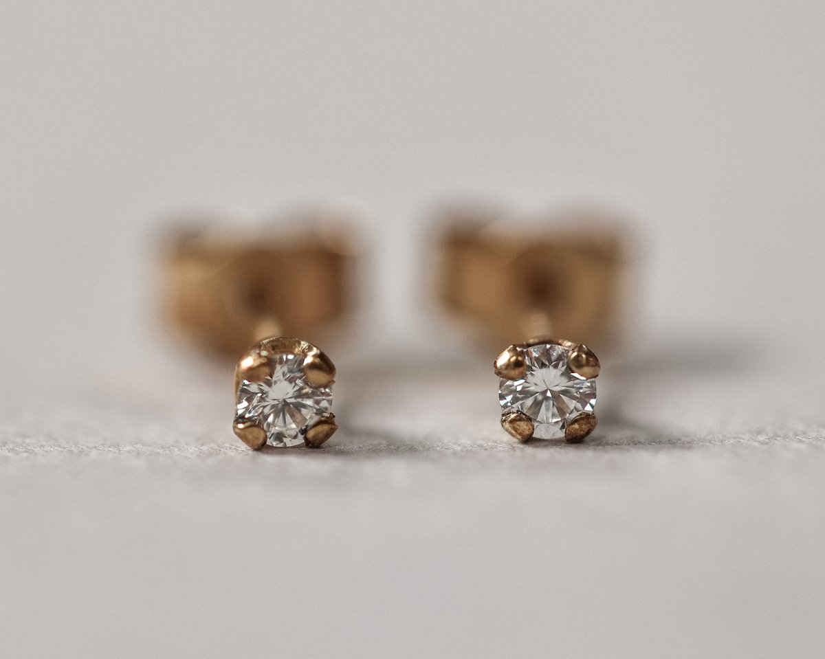 'little diamond' stud earrings RUST jewellery - Main Image