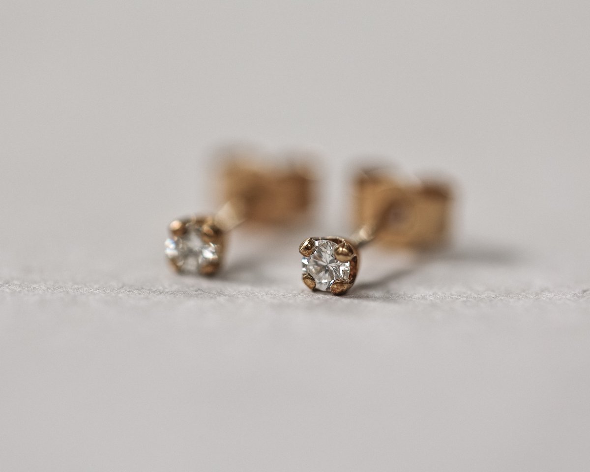 'little diamond' stud earrings RUST jewellery