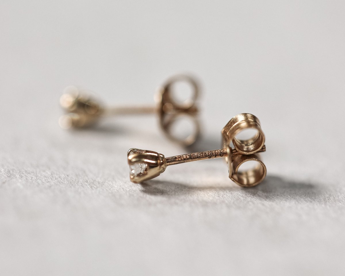 'little diamond' stud earrings RUST jewellery1