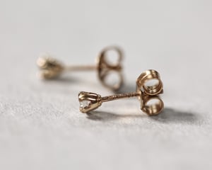 Image of 2.5mm 'little diamond' stud earrings 