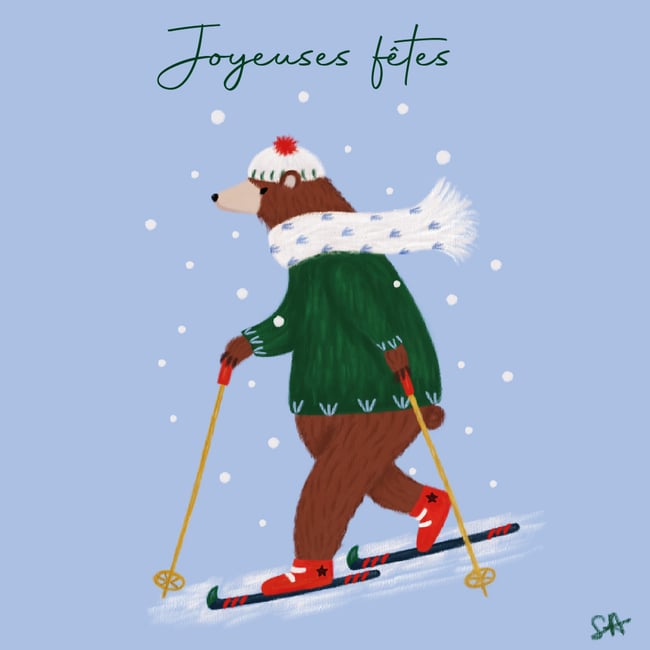 Collection Noël 2024 : "Ours au ski" 