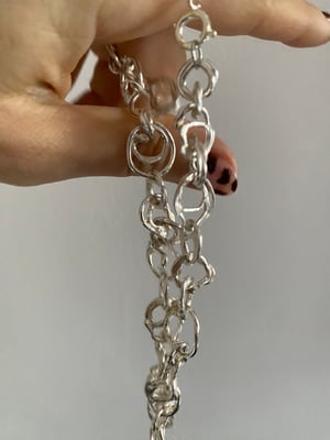 Image of "Constellation" recycled molten silver necklace