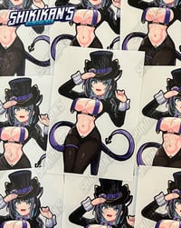 Image 1 of Cheshire (The Cat in the Magic Hat) 6" Vinyl Sticker