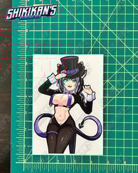 Image 2 of Cheshire (The Cat in the Magic Hat) 6" Vinyl Sticker