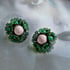 Vintage enamel clip on earrings  Image 3