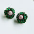 Vintage enamel clip on earrings  Image 4