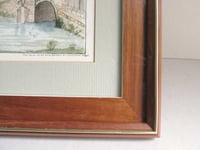 Image 9 of Vintage Eynsford Kent Watercolour Painting, River Old Ford & Bridge, Small Artwork, Framed 