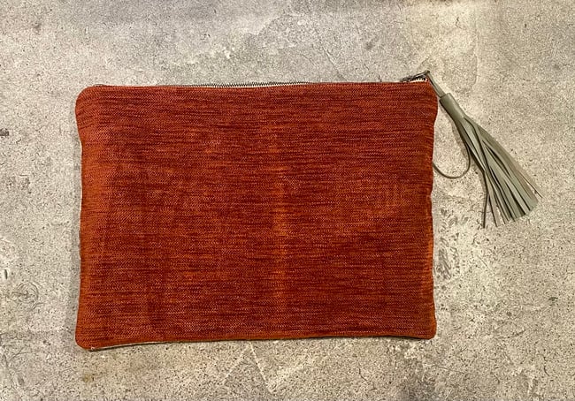 Grande pochette ordinateur canevas vintage