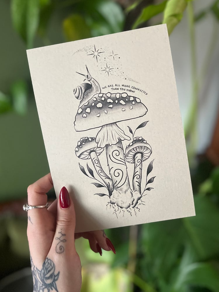 Image of Magical mushroom & Snail Print 