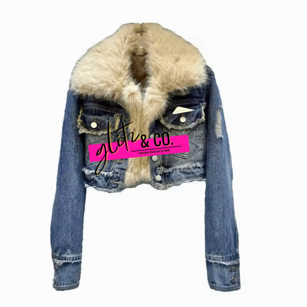 Image of FUR SURE JEAN JACKET