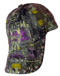 Image 2 of Patched Anxiety Skull Hat