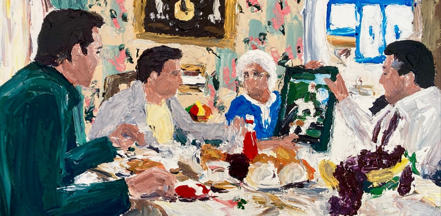 Image of “Looks like someone we know” original on canvas