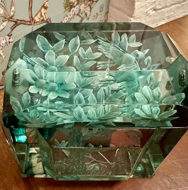 Image of Mini Victorian-Teal with Tree and Birds (New!)