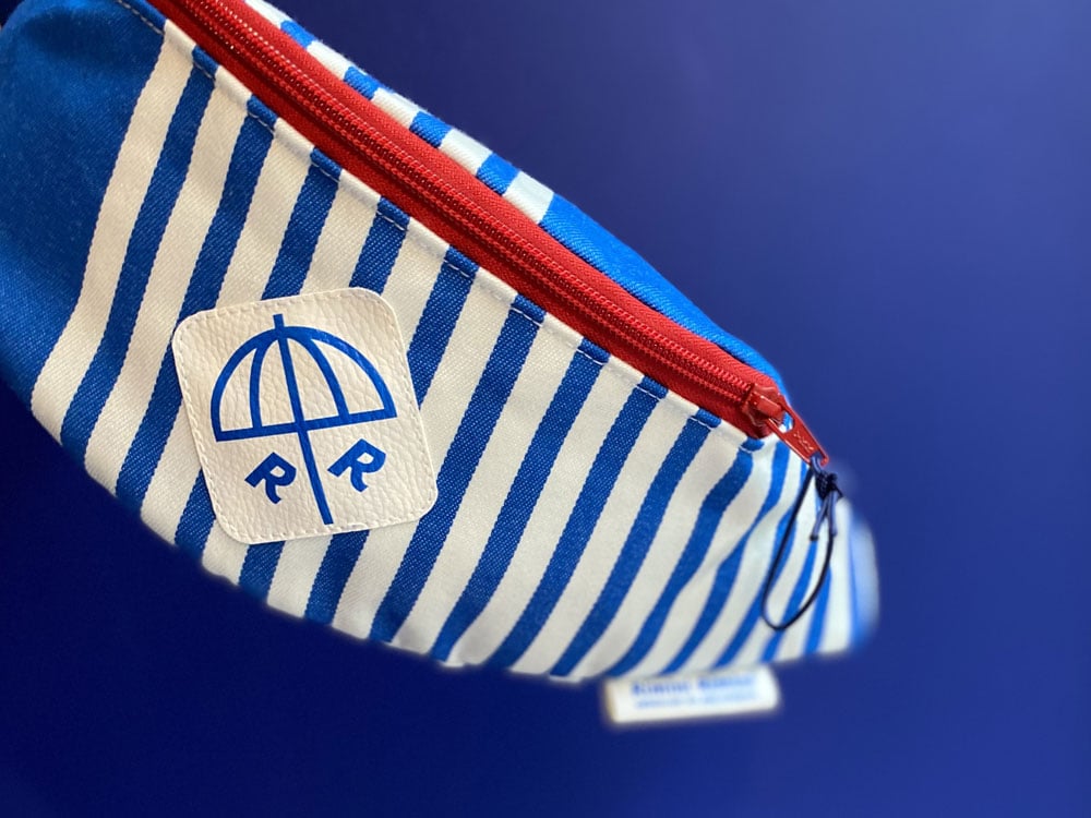 Image of FANNY PACK Gabicce Stripes Blue / White