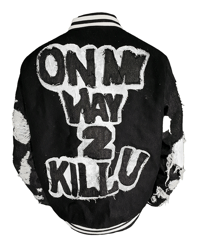 Image 3 of VARSITY JACKET "On My Way 2 Kill U"