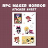 RPG Maker Horror Games Sticker Sheet