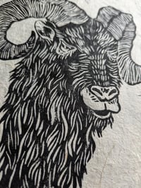 Image 3 of Goat Lino Print
